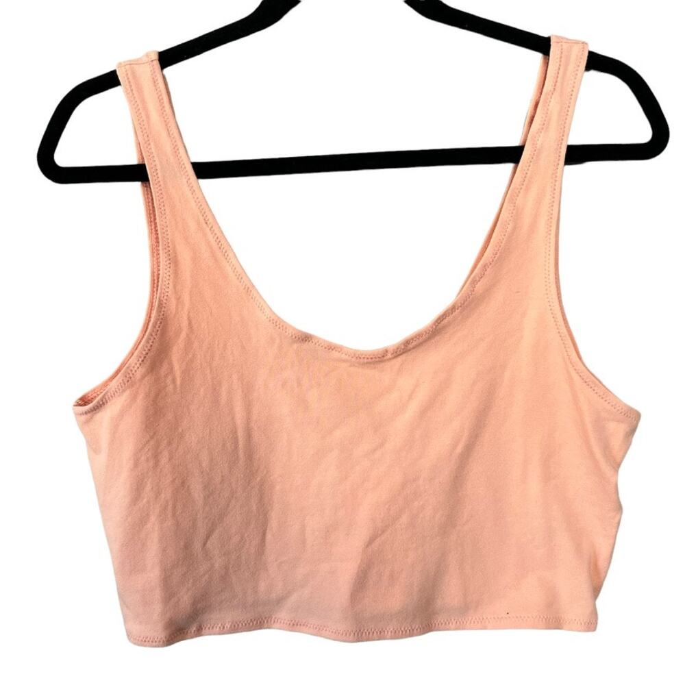 Topshop Coral Basic New Sleeveless Crop Top Scoop Back Neck Tank Top Womens 10